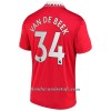 Camiseta de fútbol Manchester United Van De Beek 34 Primera Equipación 2022-23 - Hombre